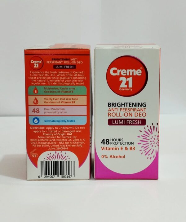 Creme 21 Brightening Anti-Perspirant Roll-On Deo – Lumi Fresh