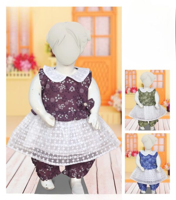 Adorable Baby Girl's Floral Frock Set – Vintage Charm & Comfort th1003